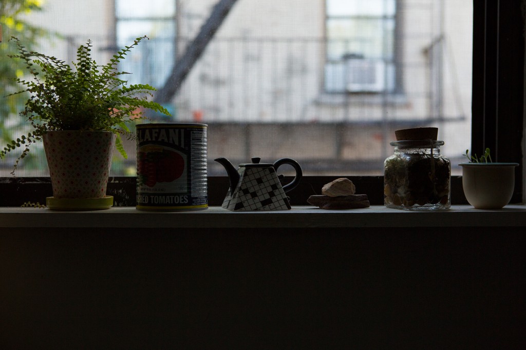 on the sill